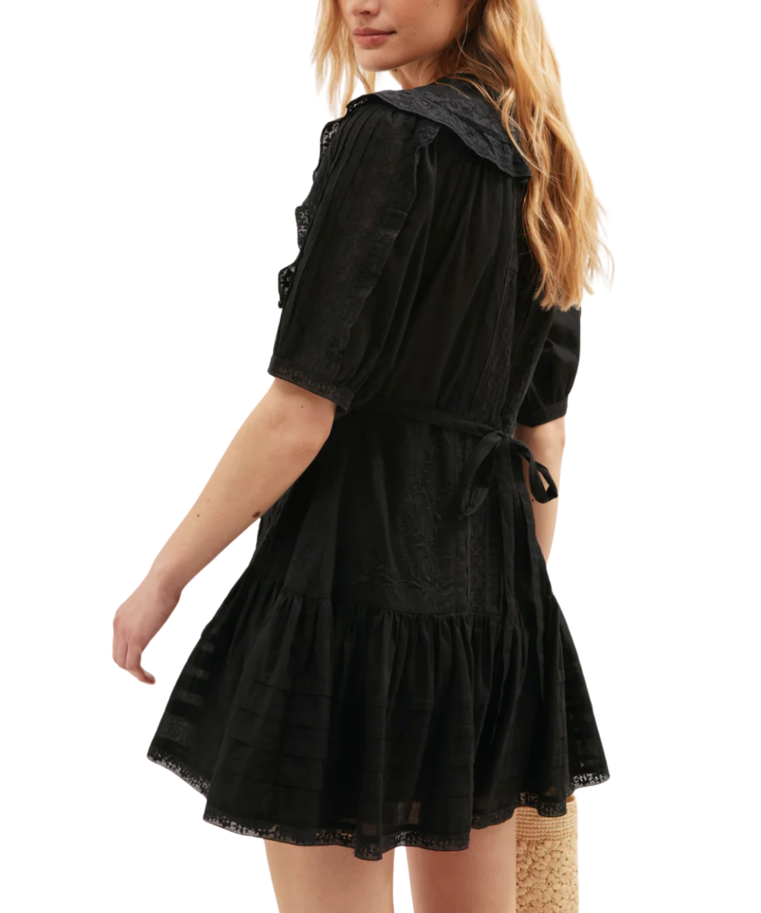 rixo dove cotton mini dress Dove Embroidered Cotton Mini Dress in Pansy Embroidery White