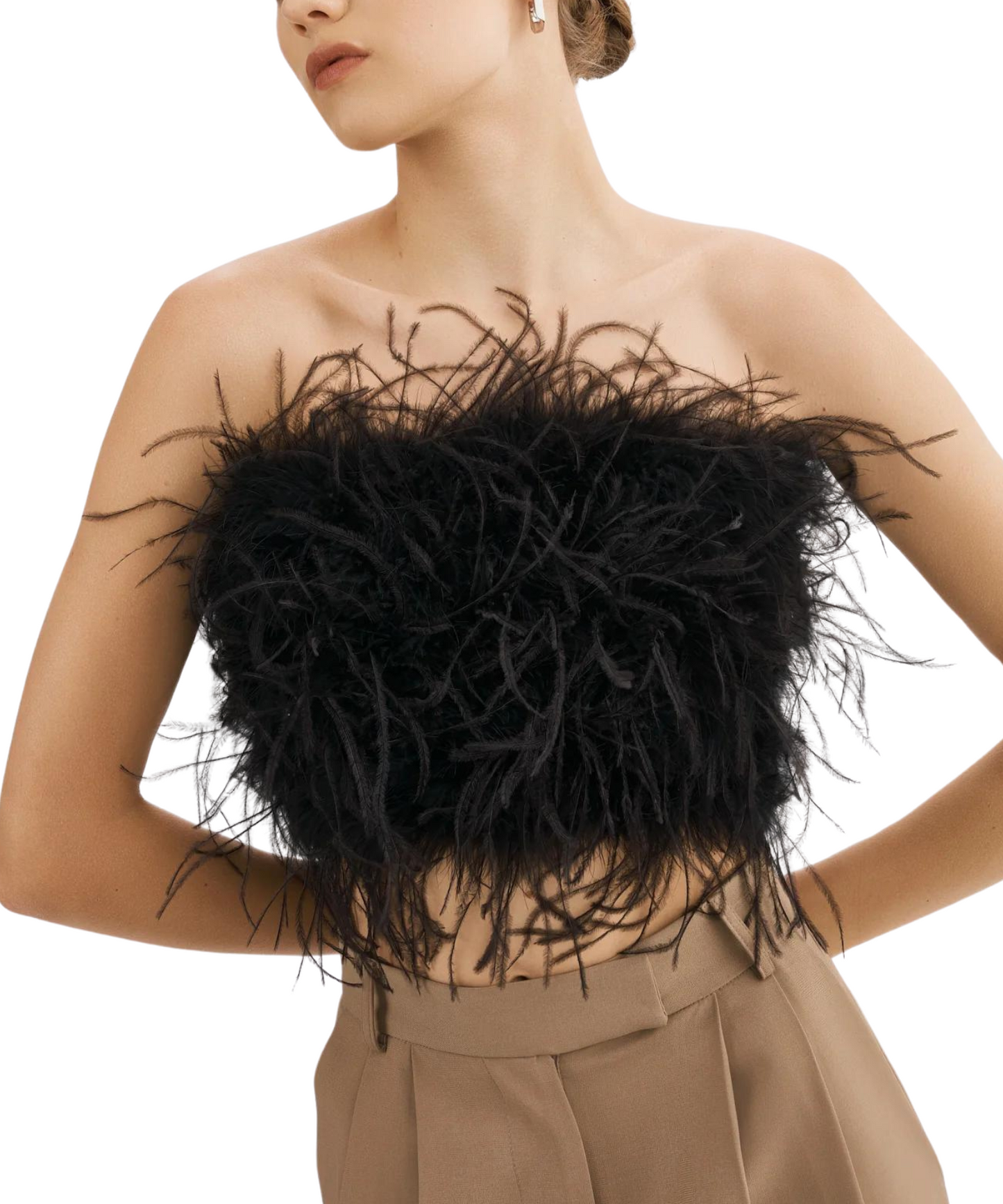 Zaina Feather Bustier