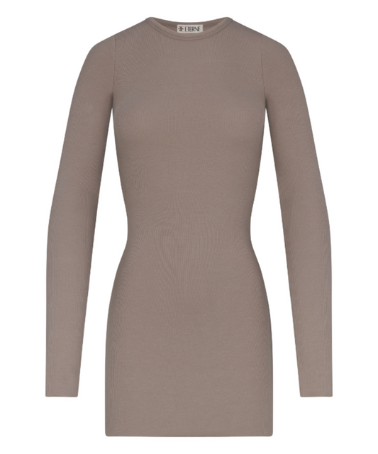 Long Sleeve Crewneck Mini Dress