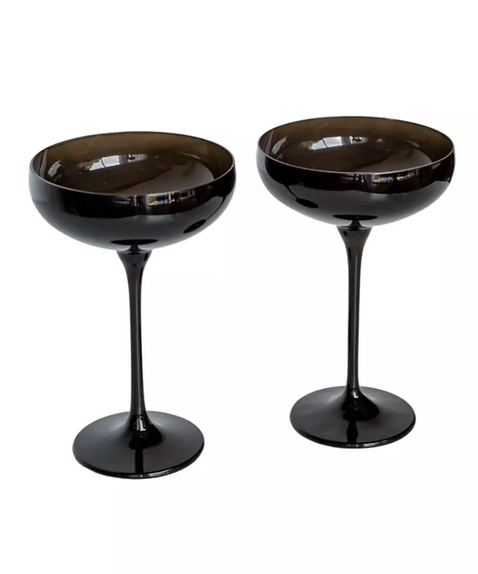 Estelle Coupe Black Onyx - Set of 2